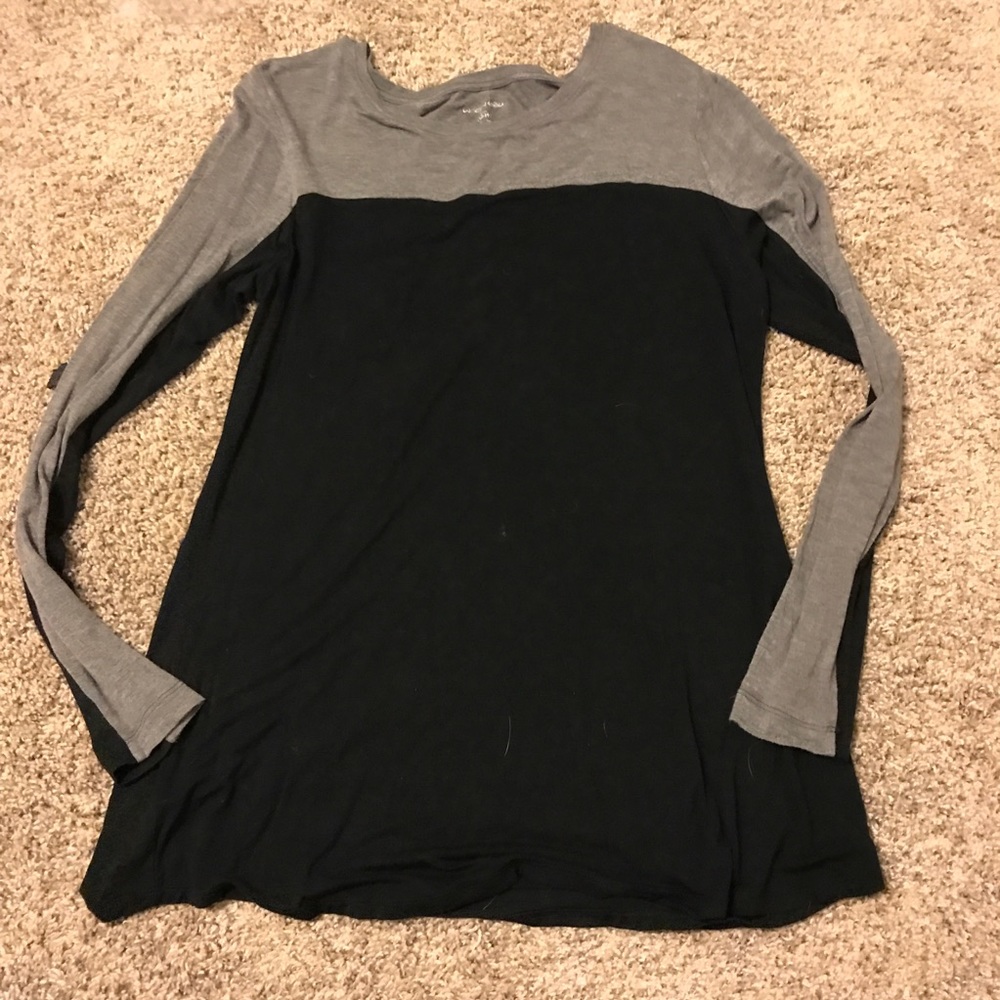 WillowBay grey black block long sleeve shirt SZ L